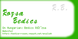 rozsa bedics business card